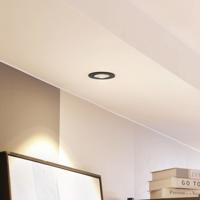 Arcchio LED-es downlight Zarik, fekete, 2700K