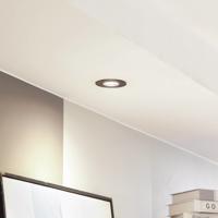 Arcchio Zyron downlight, fekete, Ø 8,2 cm