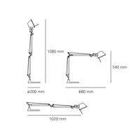 Artemide Tolomeo Mini lámpa alu tartólábbal 3000K