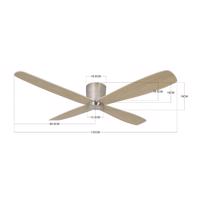 Beacon mennyezeti ventilátor Fraser króm/tölgy DC csendes Ø 132 cm