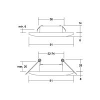 BRUMBERG Adapt LED beépített downlight fehér