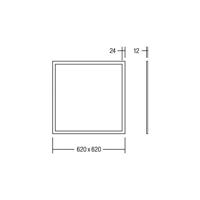 BRUMBERG Ailis LED panel 62x62cm mikroprizma 4000K