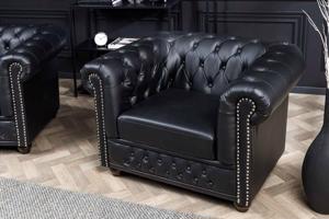 Design fotel Chesterfield fekete