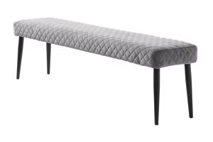 Design ülőpad Hallie 160 cm szürke bársony