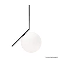 FLOS IC S2 designer függő lámpa, fekete Ø 30 cm