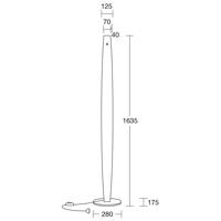 HerzBlut Arco LED állólámpa dimmer, olajozott tölgyfa