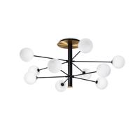 Ideal Lux Cosmopolitan fekete/brass 10fl Ø 124