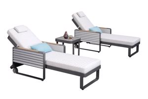 Kerti szett HIGOLD - Airport Sunlounger Set Black Olefin