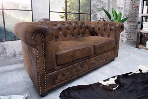 Kettes ülőgarnitúra Chesterfield Vintage barna