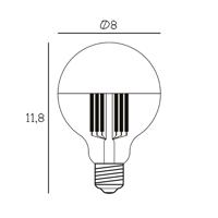 LED-es tükörvilágító lámpa Globe 80, ezüst, E27, 3,5 W, 2700 K