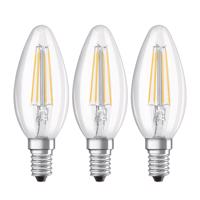 LED gyertya lámpa E14 4 W 2700 K filament 3 db-os