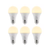 LED izzó E27 A60 9,5 W 3000 K opál, 6-os készlet