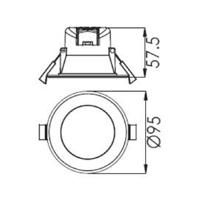 LED mennyezeti süllyesztett lámpa Acrux fehér, CCT Ø 9.5cm