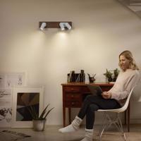 LEDVANCE LED mennyezeti spot Mercury GU10, 3-lámpás, fa/fehér