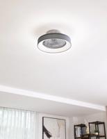 Lindby LED mennyezeti ventilátor Mace, szürke, csendes, CCT