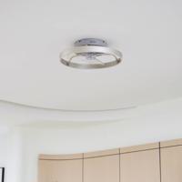 Lindby LED mennyezeti ventilátor Momitu, ezüst, csendes, Ø 14 cm