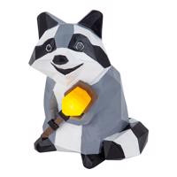 Lindby Racoon LED napelemes dekor figura mosómedve