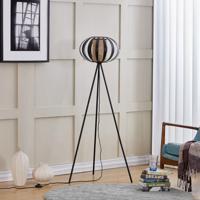 Lindby Tamira álló lámpa rattan 150 cm fekete