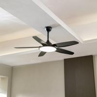 Lucande LED mennyezeti ventilátor Divian fekete DC csendes CCT