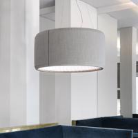 Luceplan Silenzio LED függőlámpa szürke Ø 90cm