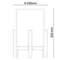 Madita LED asztali lámpa, magasság 32 cm, natúr/vászon