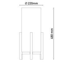 Madita LED asztali lámpa, magasság 48 cm, natúr/fehér