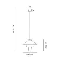 MARKET SET Ruche függőlámpa, Ø 40 cm, fehér