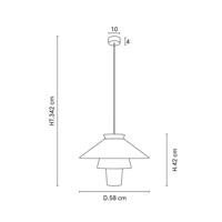 MARKET SET Ruche függőlámpa, Ø 58 cm, okkersárga