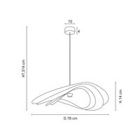 MARKET SET Selenitis lógó világítás, Ø 78 cm