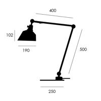 midgard moduláris TYP 551 asztali lámpa fekete 70 cm