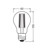 OSRAM LED Classic, izzószálas, E27, 5 W, 1055 lm, 4000 K