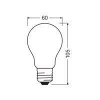 OSRAM LED Classic, matt, E27, 2,2 W, 470 lm, 4.000 K, A40