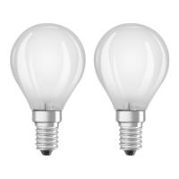 OSRAM LED csepp lámpa E14 4W meleg fehér 2 db-os