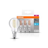 OSRAM LED lámpa E14 P40 4W izzószál 840 470lm 3db