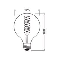 OSRAM LED Vintage 1906, G125, E27, 8,4 W, arany, 824, dim.