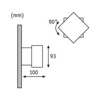 Paulmann Cybo LED kültéri fali lámpa, 2700 K, 10x10 cm, szürke