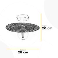 Piattino mennyezeti világítás fekete/arany Ø 28 cm