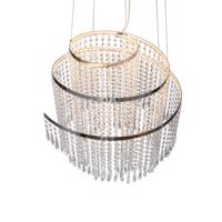 Pomp LED-es függőlámpa, Ø 48 cm, króm, akril/fém, CCT