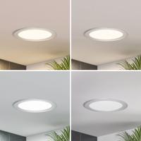 Prios LED-es süllyesztett lámpa Cadance, ezüst, 22 cm, fényerőszabályzóval