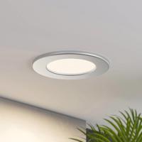 Prios LED süllyesztett lámpa Cadance, ezüst, 11,5cm, 10db, dimmelhető