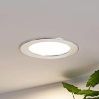 Prios LED süllyesztett lámpa Cadance, ezüst, 17cm, 10db, dimmelhető