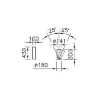 Regent Stream Table keskeny digit. 143W 380 fekete