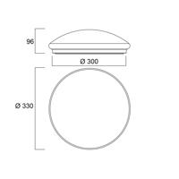 Sylvania Start Felületi LED mennyezeti lámpa, Ø 33 cm