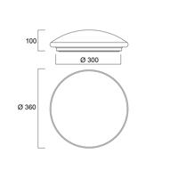 Sylvania Start Surface LED mennyezeti lámpa érzékelővel Ø 36cm